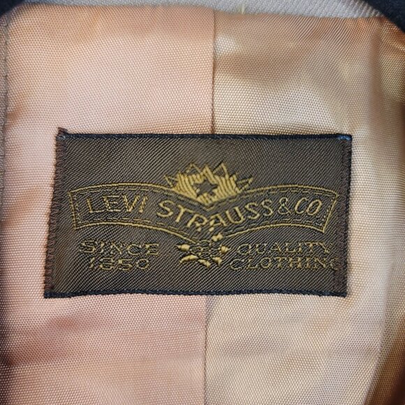 70s Levi Women Blazer Size 6 Woven Western Taupe Autumn Earthy Natural Deadstock - Picture 6 of 11